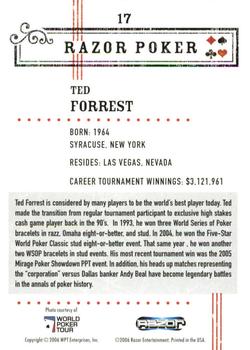 2006 Razor Poker #17 Ted Forrest Back